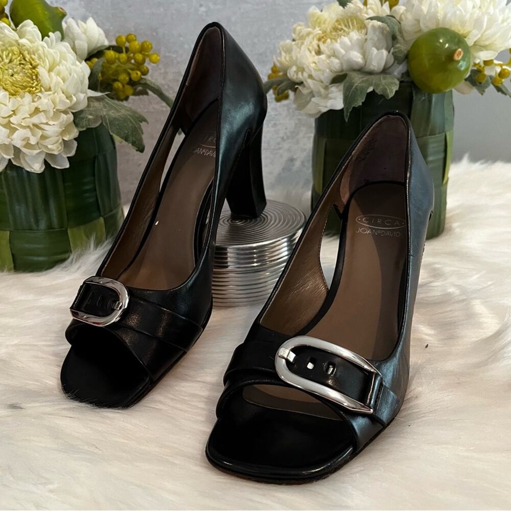 Circa Joan & David Career Peep Toe Cut Out High Heeled Pumps 5.5